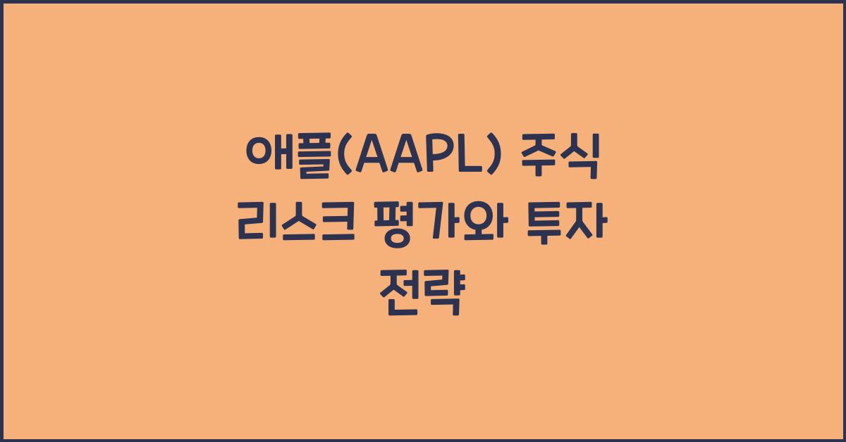 애플(AAPL) 주식 리스크 평가