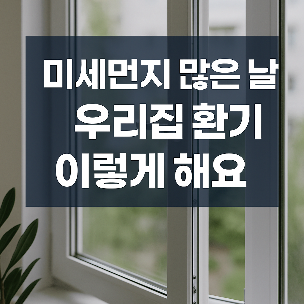 우리집 환기 이렇게 해요