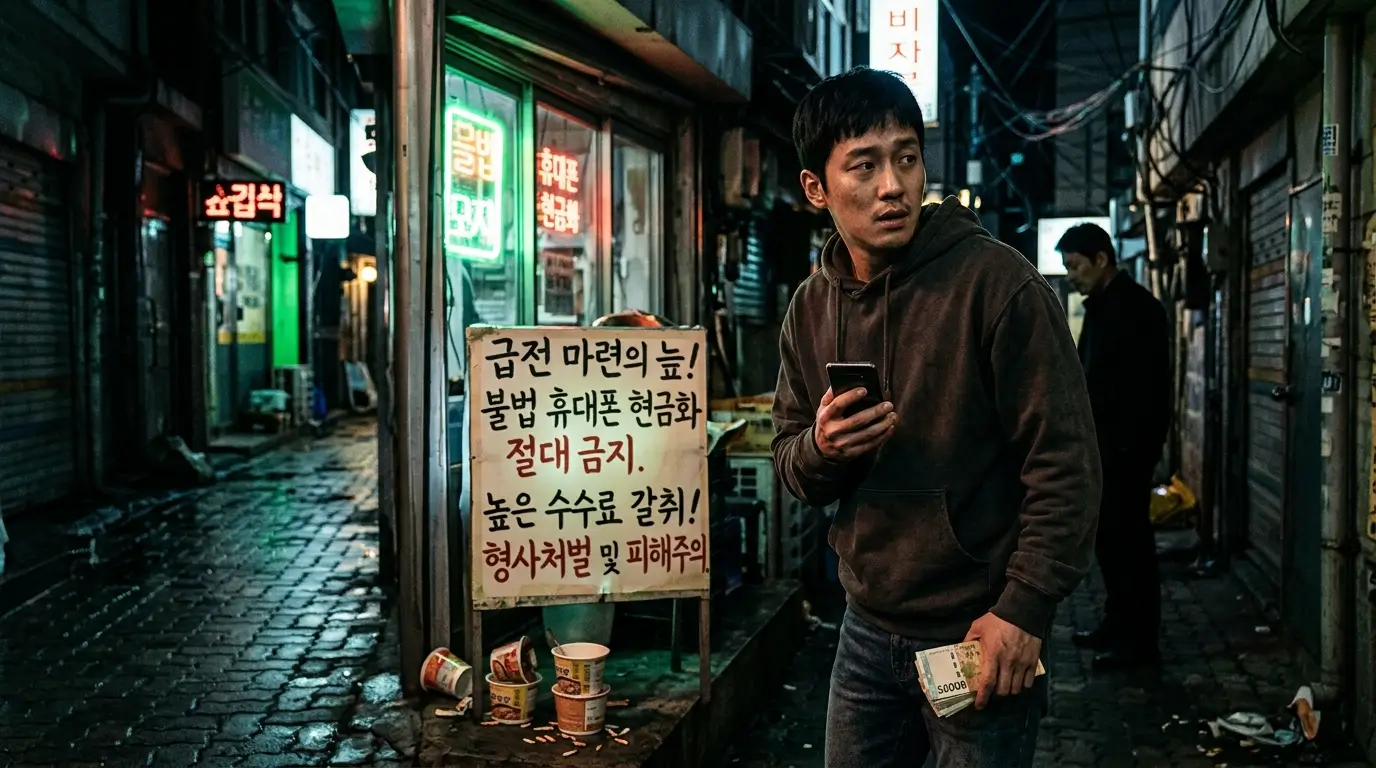 급전 마련의 늪 불법 휴대폰 현금화 수수료 갈취 경고