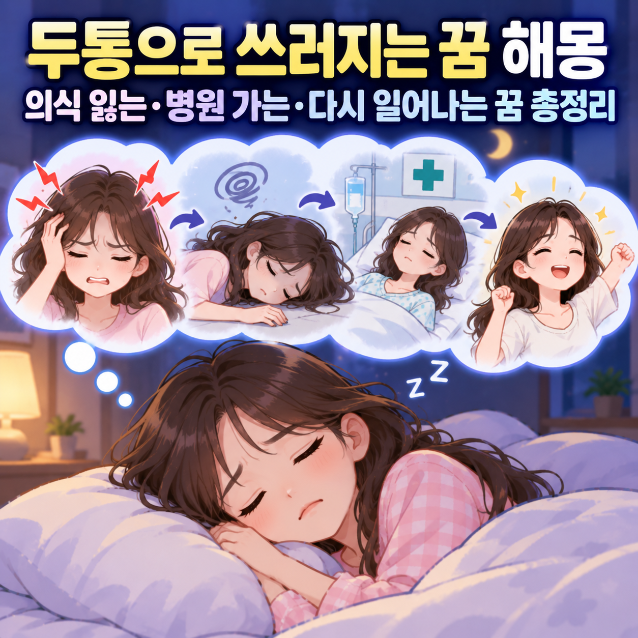 두통으로 쓰러지는 꿈