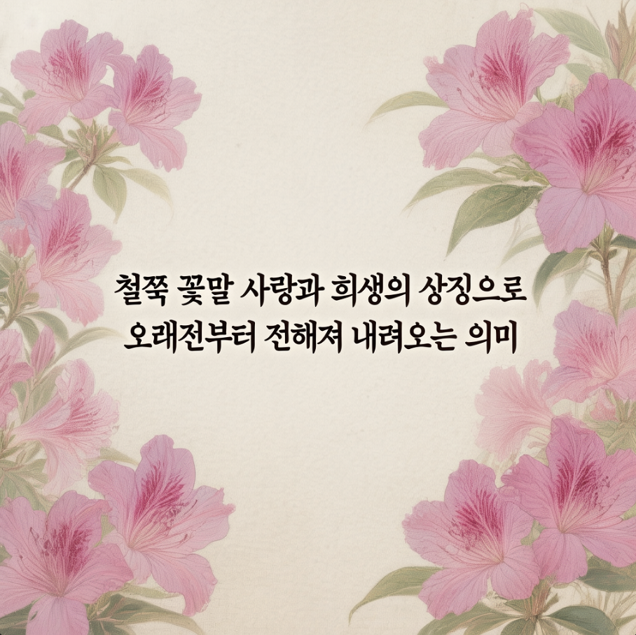 철쭉 꽃말 사랑과 희생의 상징으로 오래전부터 전해져 내려오는 의미