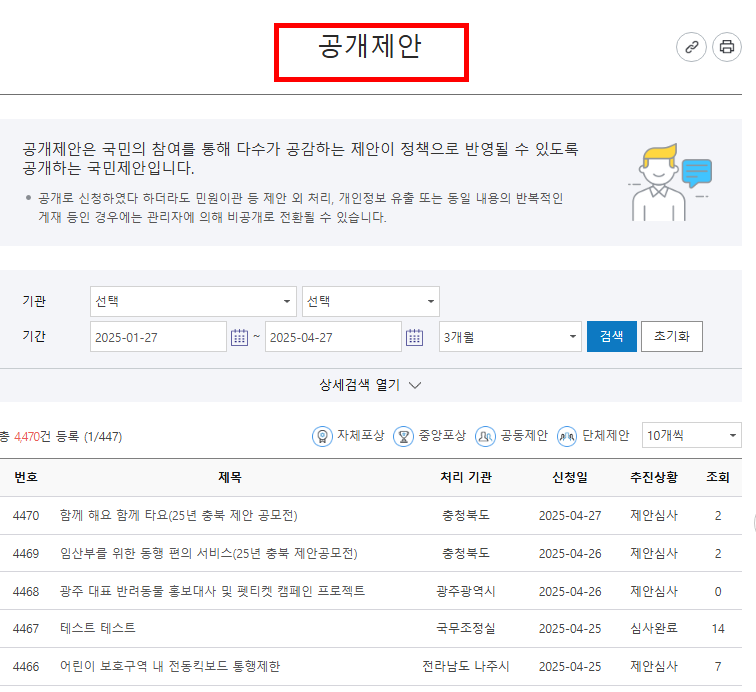 국민신문고 민원신청 절차