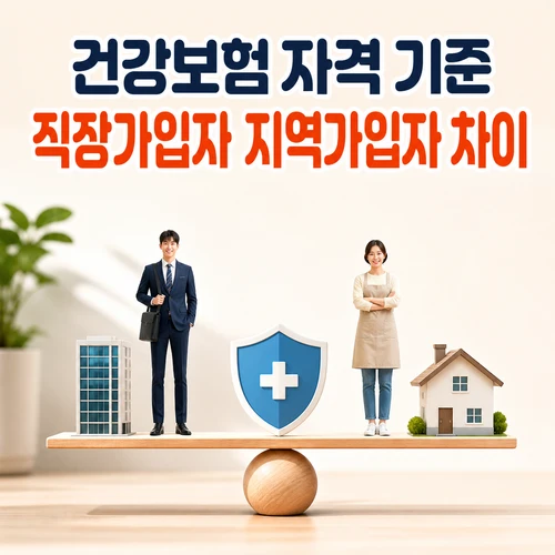건강보험 자격 기준 직장가입자 지역가입자 차이