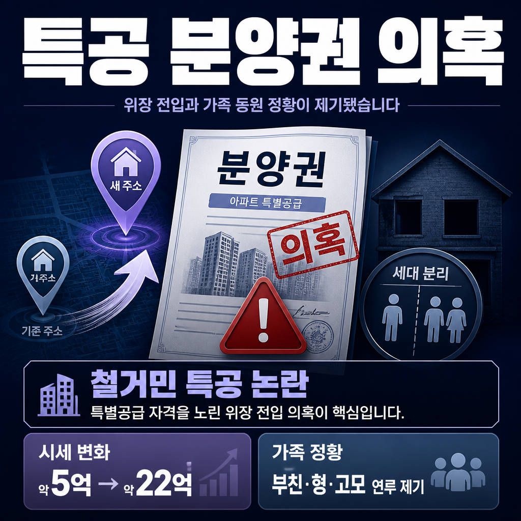 특공 분양권 의혹