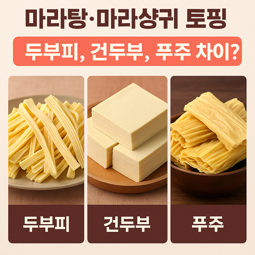 마라탕/마라샹궈 토핑! 두부피, 건두부, 푸주 차이점 완벽 정리
