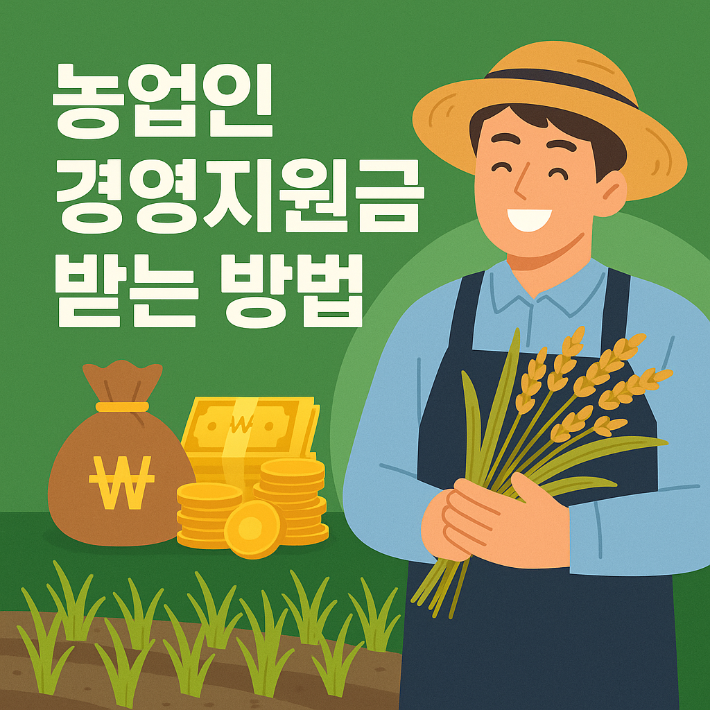 농업인 경영지원금 받는 방법
