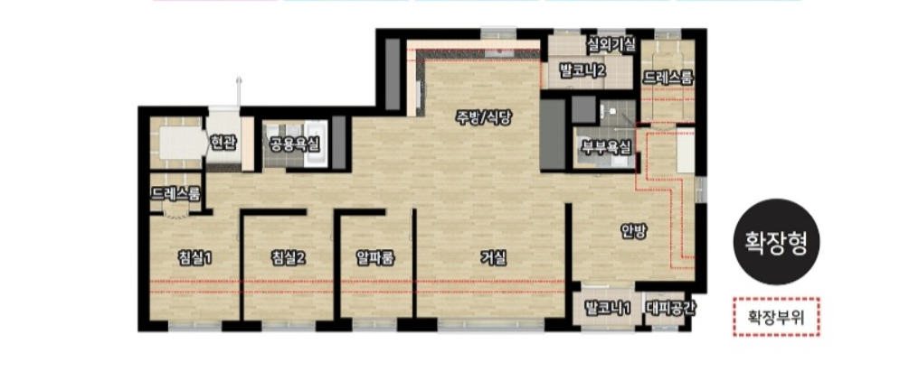 검단신도시 예미지 더시그너스 102B 평면도