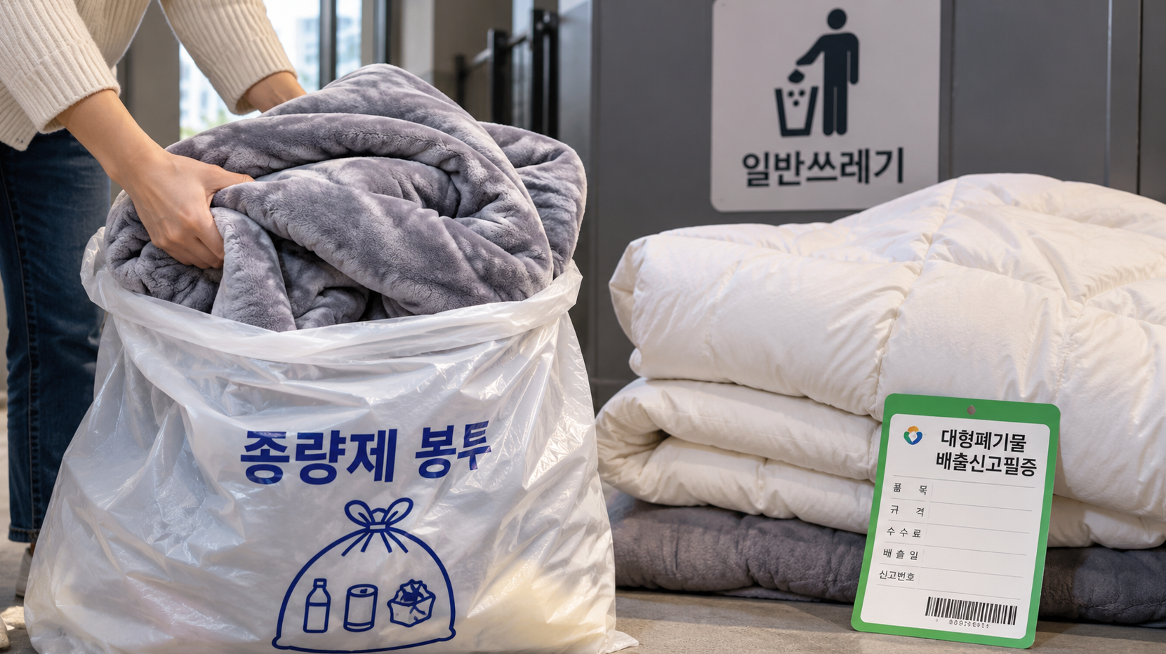 이불 버리기, 종량제? 대형폐기물? 3분 완벽 정리