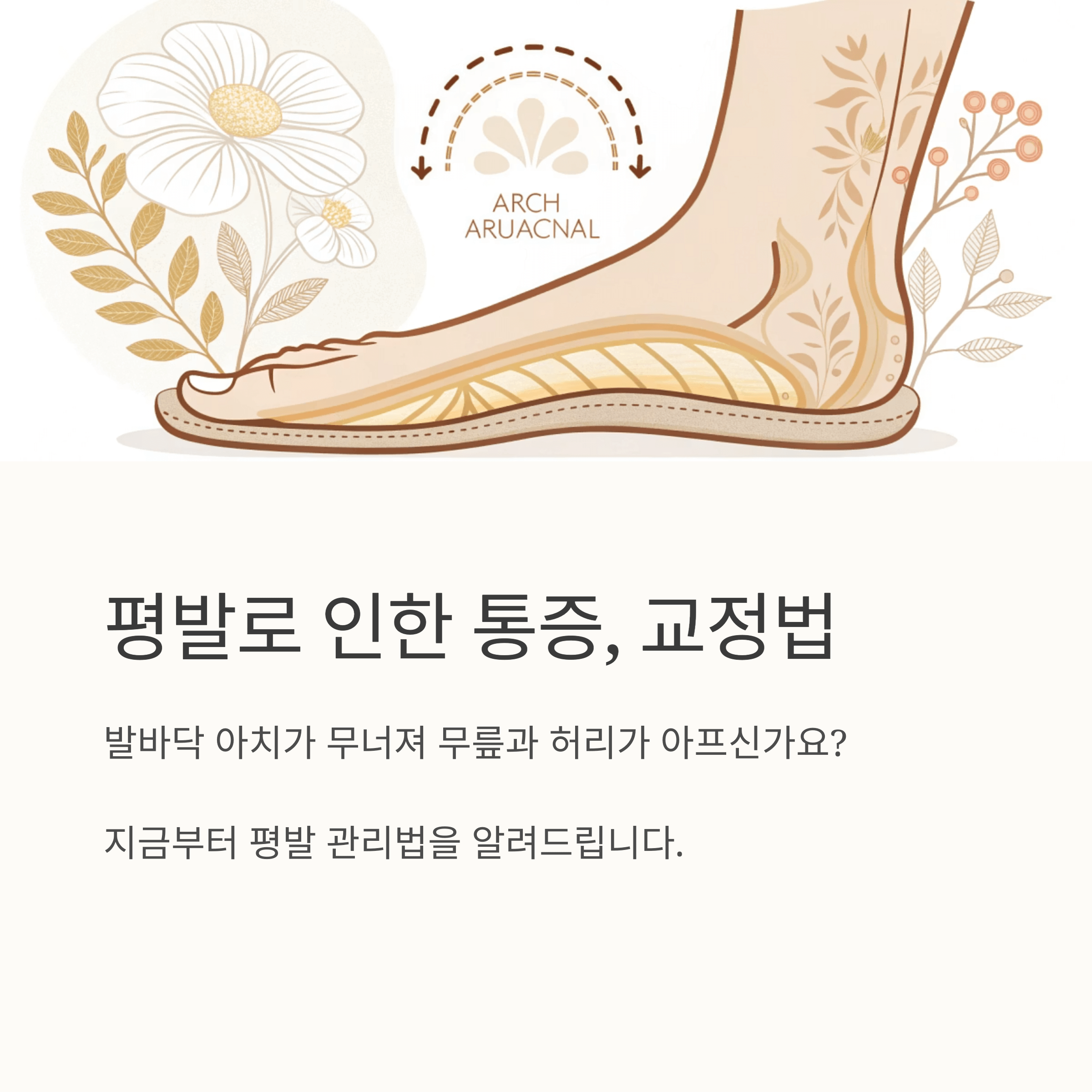 평발이 관절에 미치는 영향과 효과적인 교정법