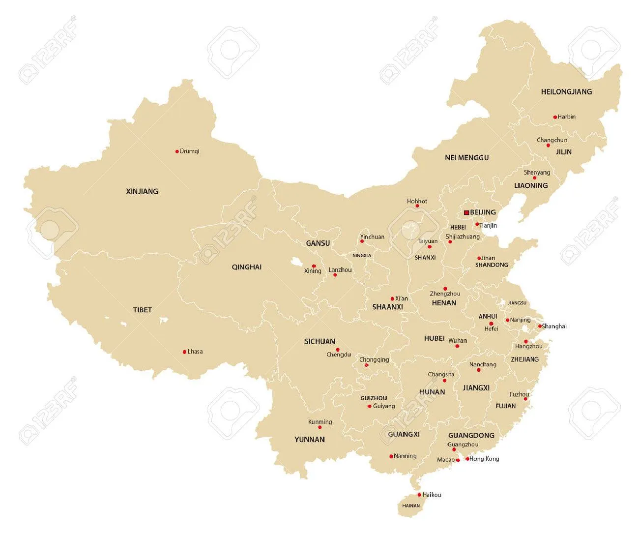 중국지도 한글판 크게보기 장가계 황산 태항산 청도 계림_4