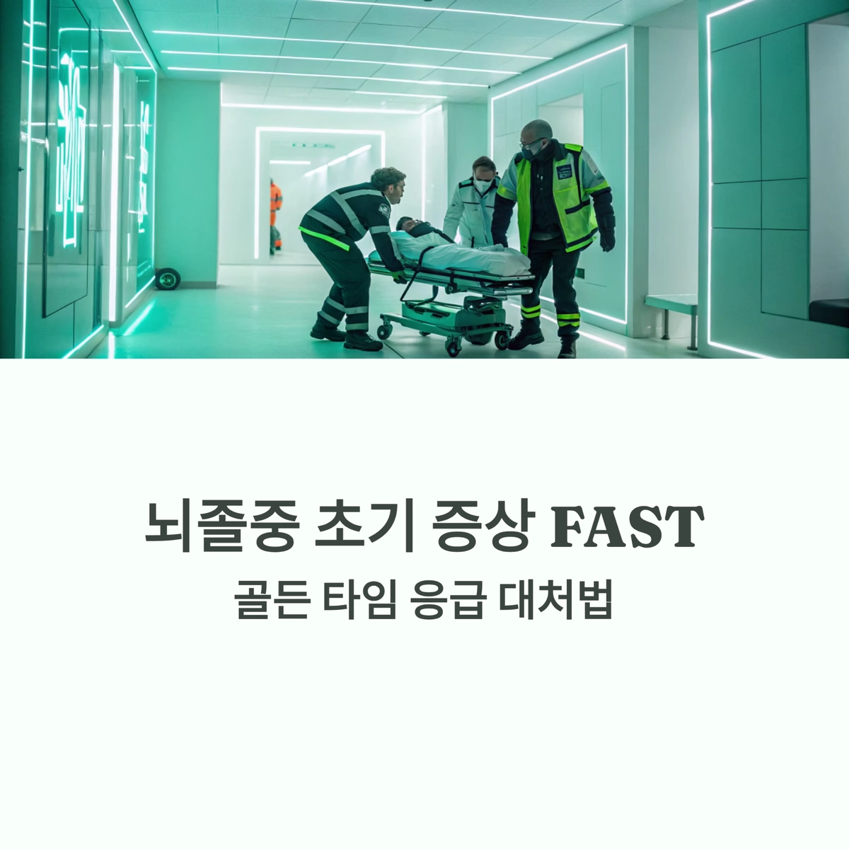 뇌졸중 초기 증상 FAST와 골든 타임 응급 대처 대표 이미지