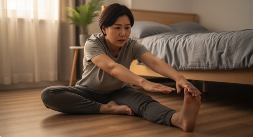 자기 전 종아리 스트레칭