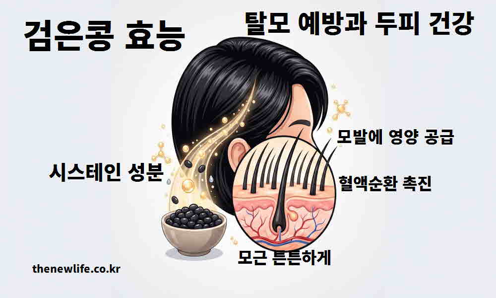 검은콩 효능 탈모 예방 두피 건강