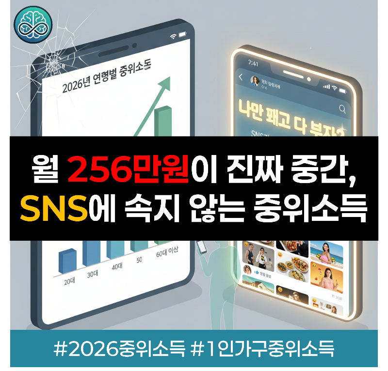 2026년 연령별 중위소득, "나만 빼고 다 부자?" SNS가 숨긴 진짜 평균의 민낯
