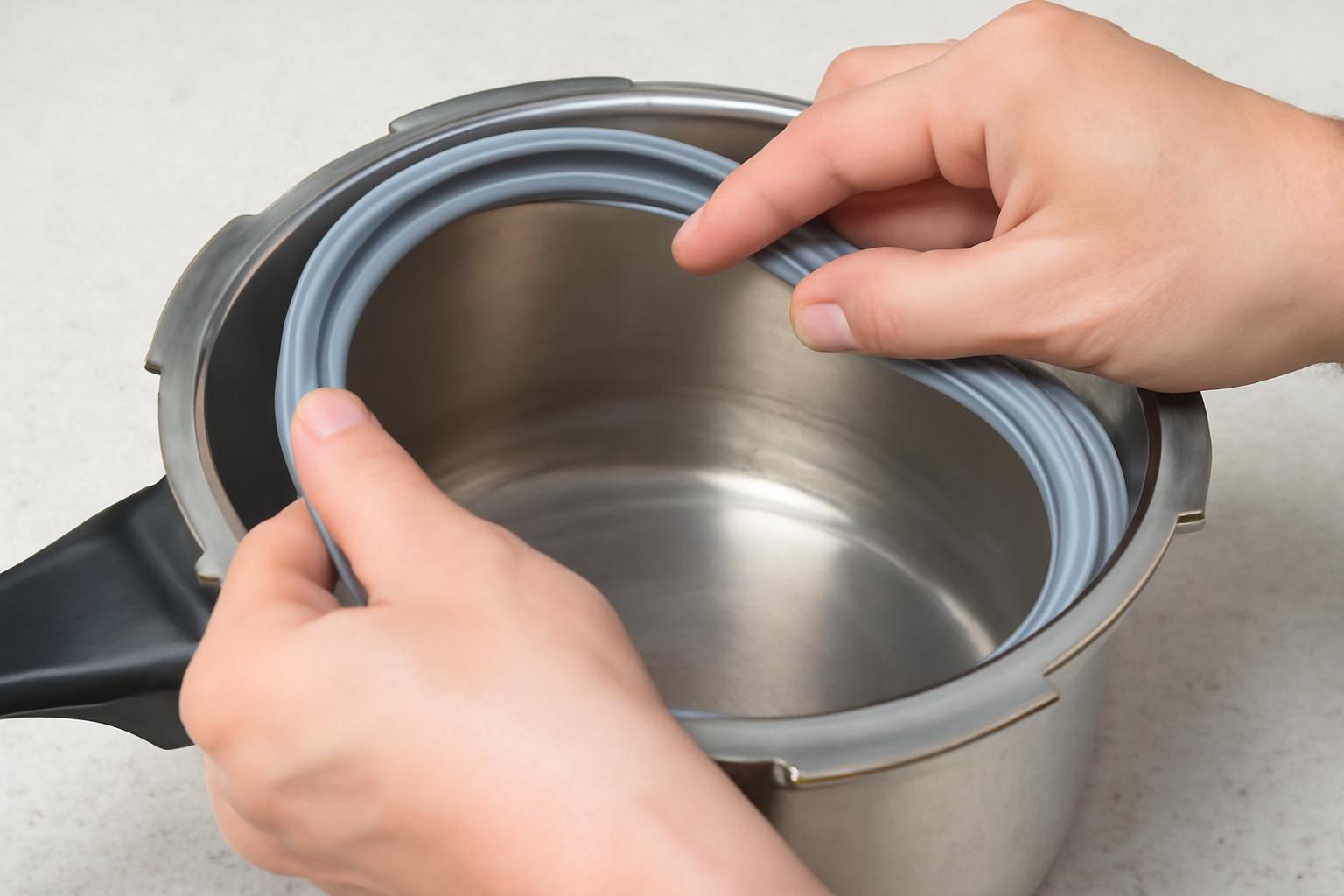 압력솥 패킹 끼우기