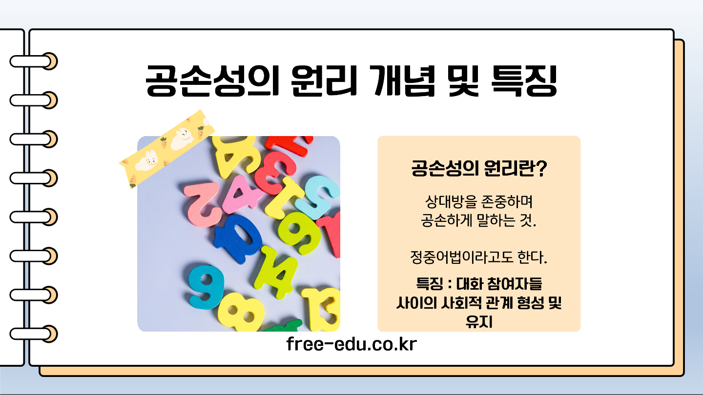 국어 화법과 작문 정리 공손성의 원리 예시