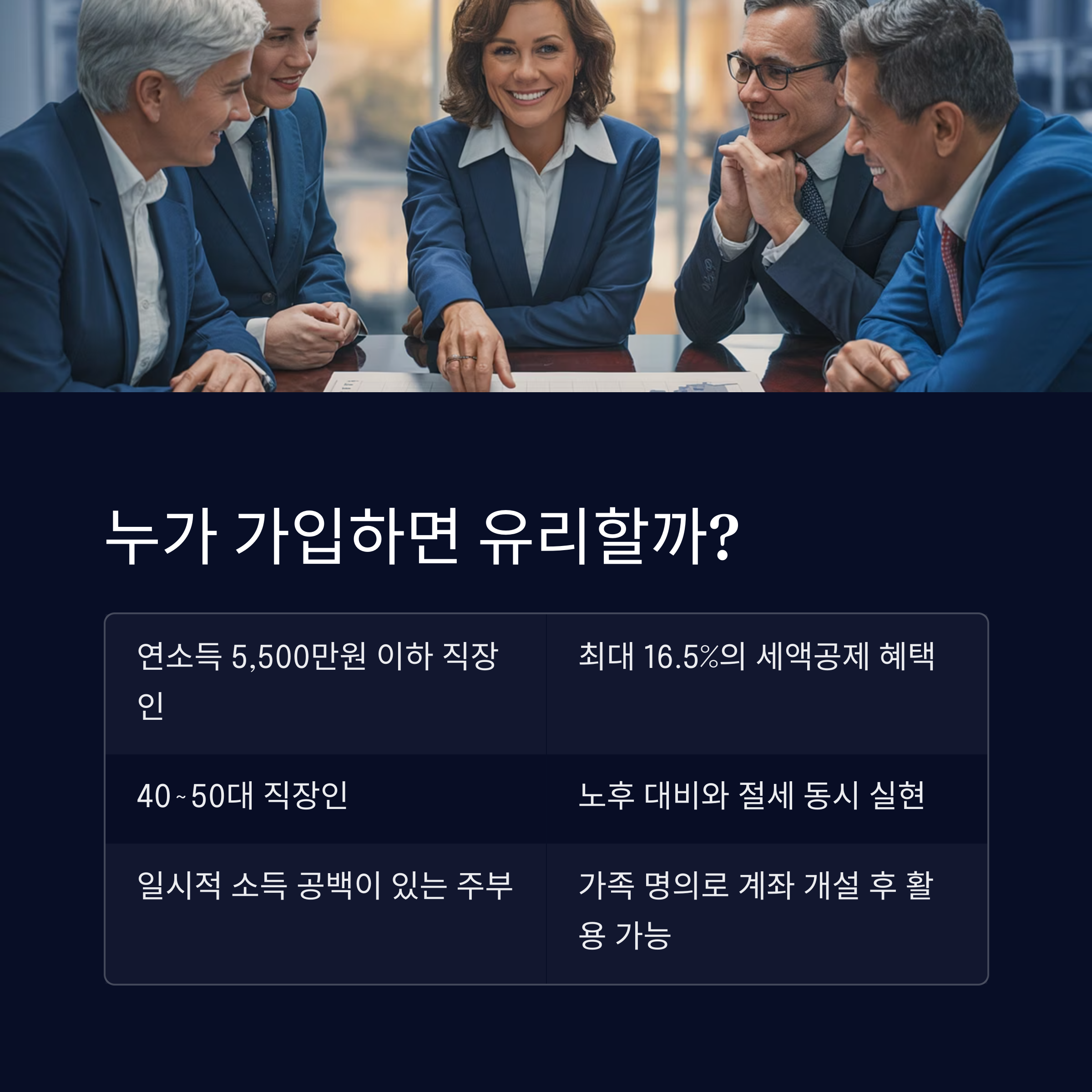 IRP, 누가 가입하면 유리할까?