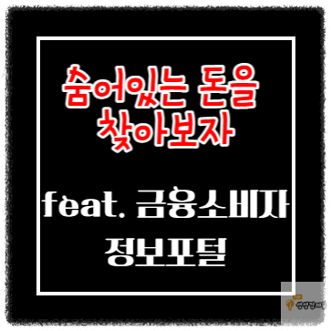 금융소비자정보포털에서 숨은돈 찾기