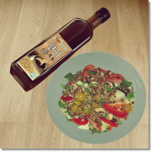 현미 흑식초와 샐러드