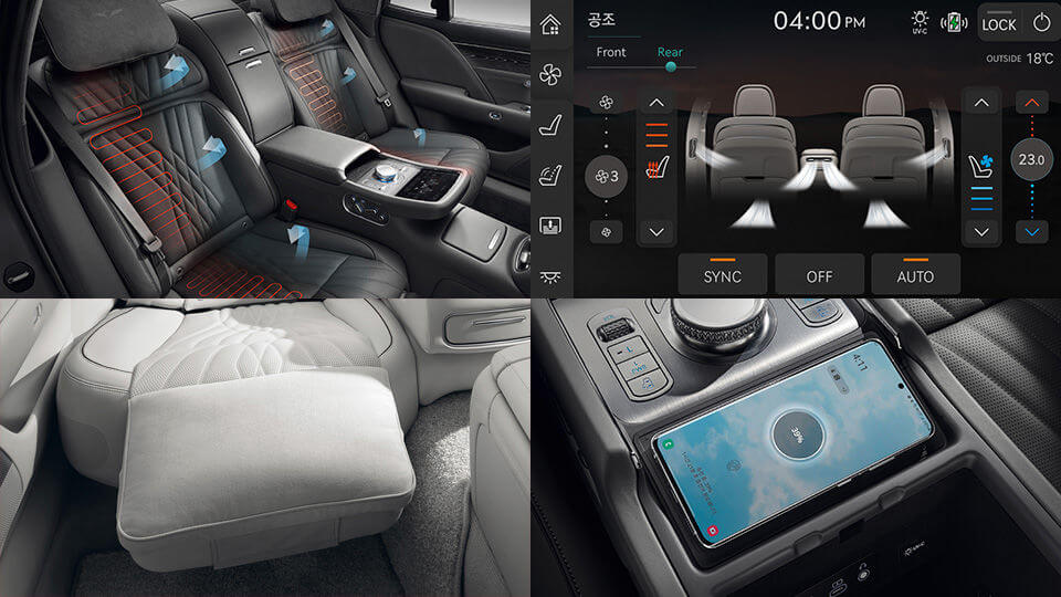 제너시스 G90 블랙 실내디자인 사진