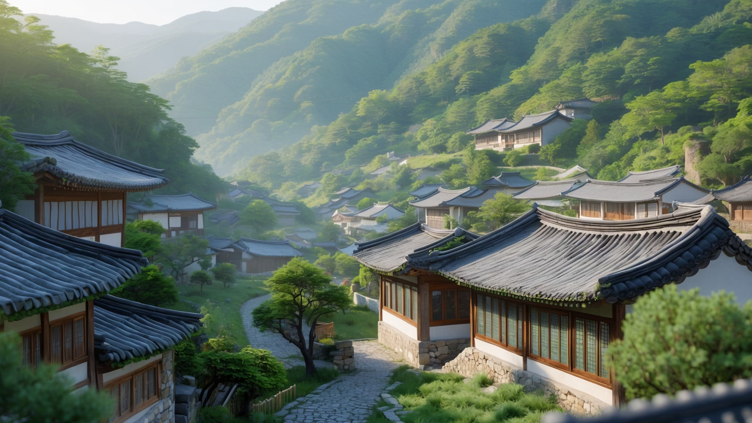 자연을 품은 조용한 마을