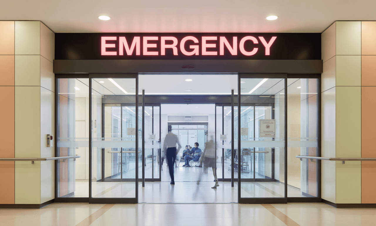 설사-멈추는-법-응급실-입구-모습