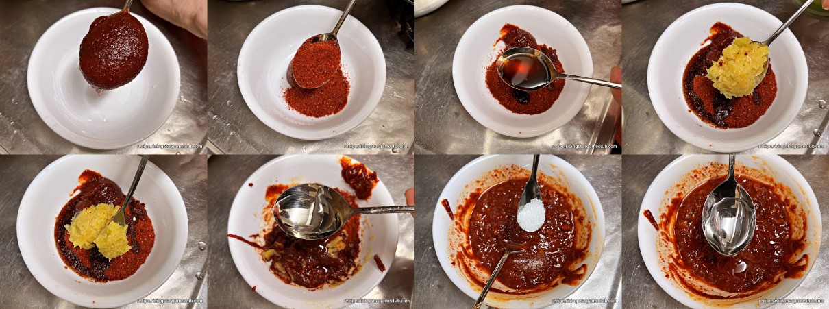 도라지 무침에 들어갈 양념 재료들 사진