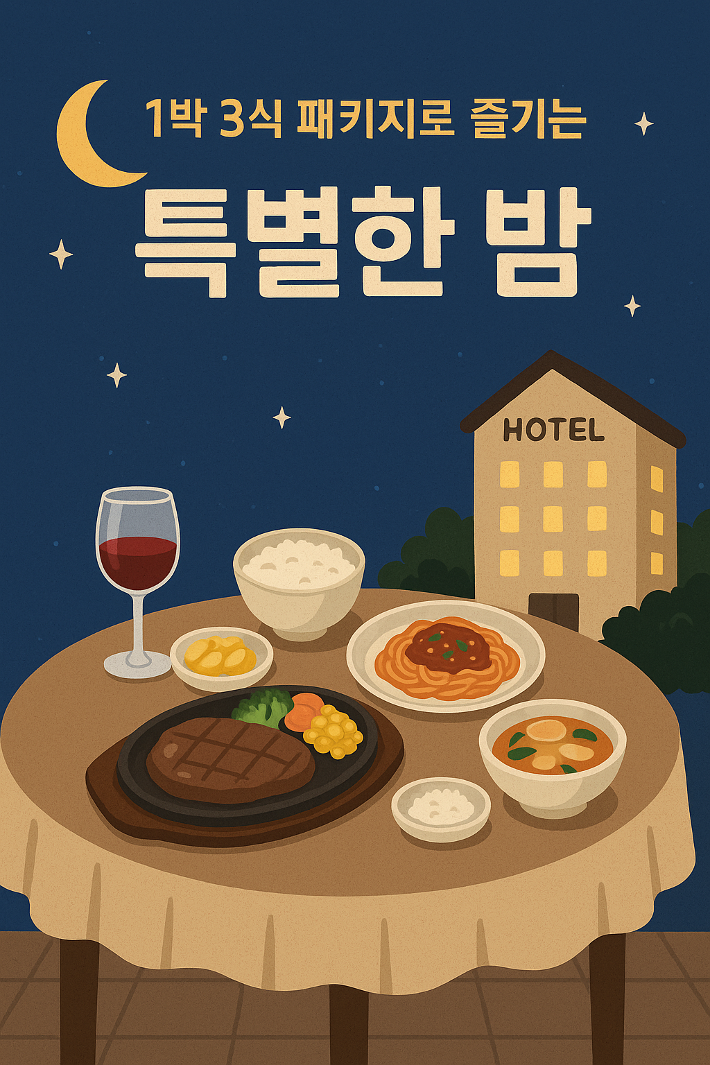 1박 3식 패키지: 완벽한 하룻밤을 위한 모든 것