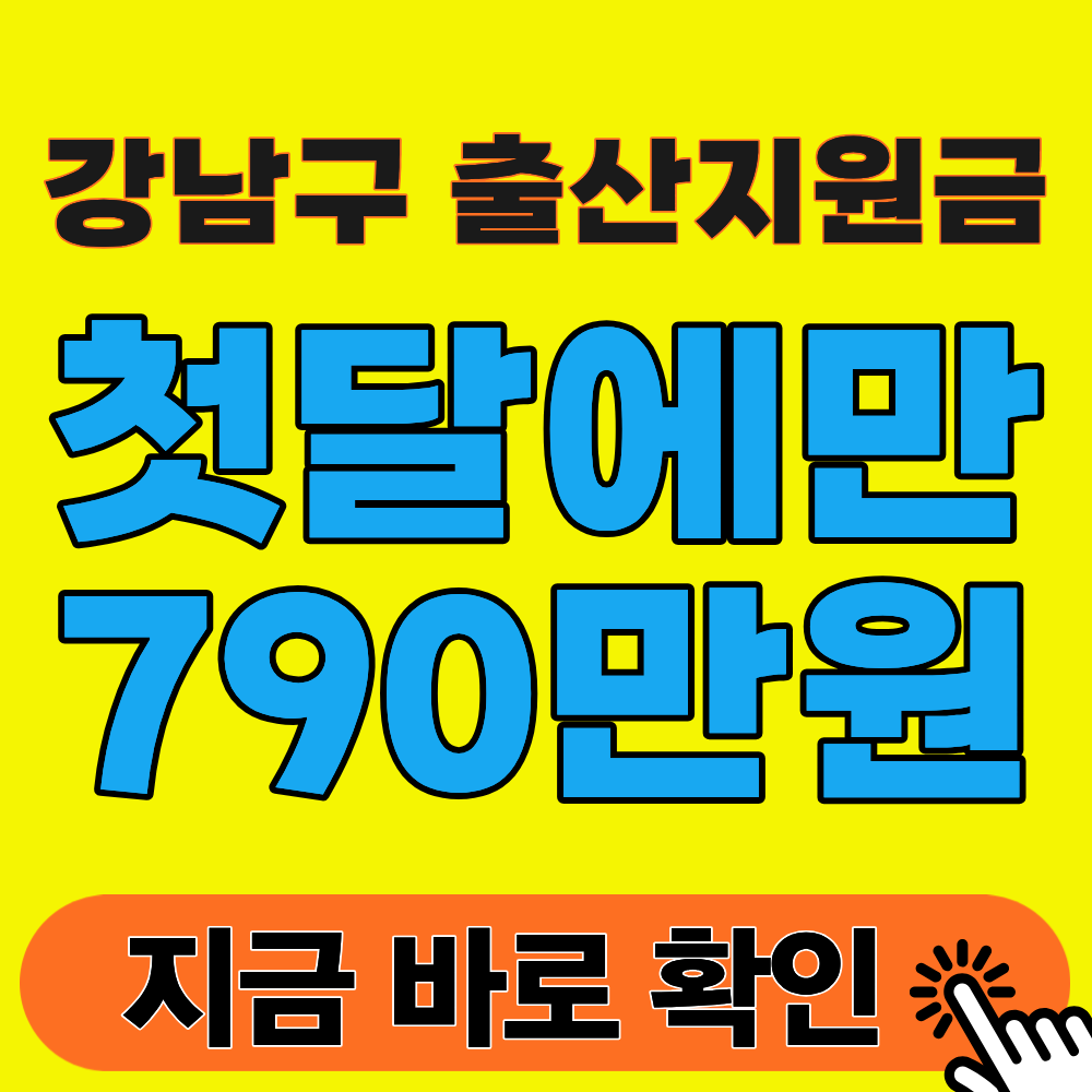 "강남에서 애 낳으면 첫달에만 790만원?" 2026 강남구 출산양육지원금 총정리