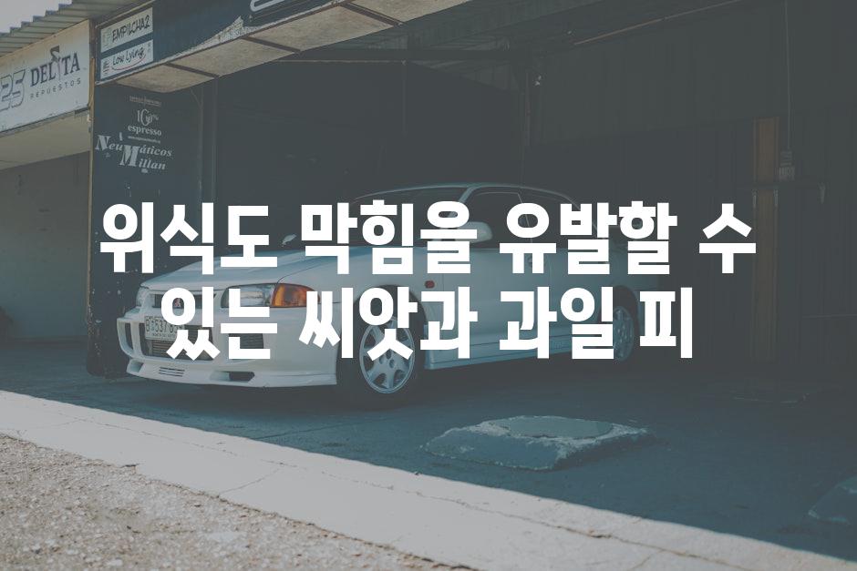 위식도 막힘을 유발할 수 있는 씨앗과 과일 피