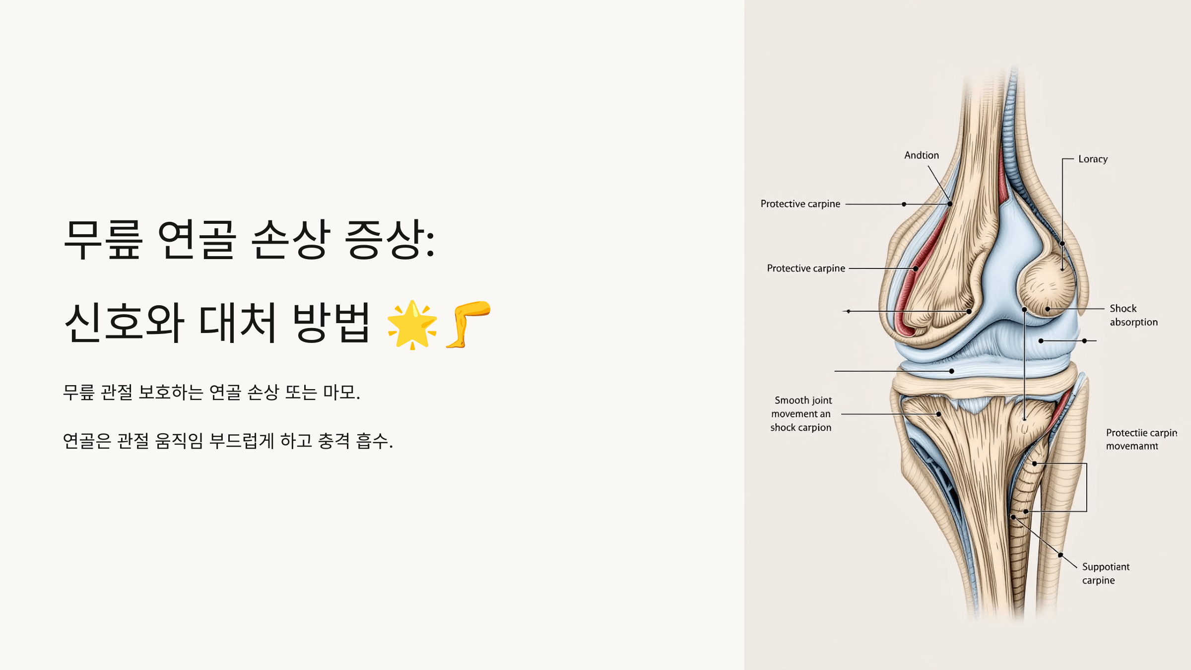 무릎 연골과 관련된 사진입니다.