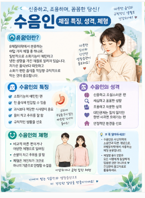 환절기 수음인에게 좋은 음식 7가지｜7일 식단&middot;몸에 좋은 차&middot;운동법&middot;피해야 할 음식&middot;수음인 특징과 성격&middot;체형
