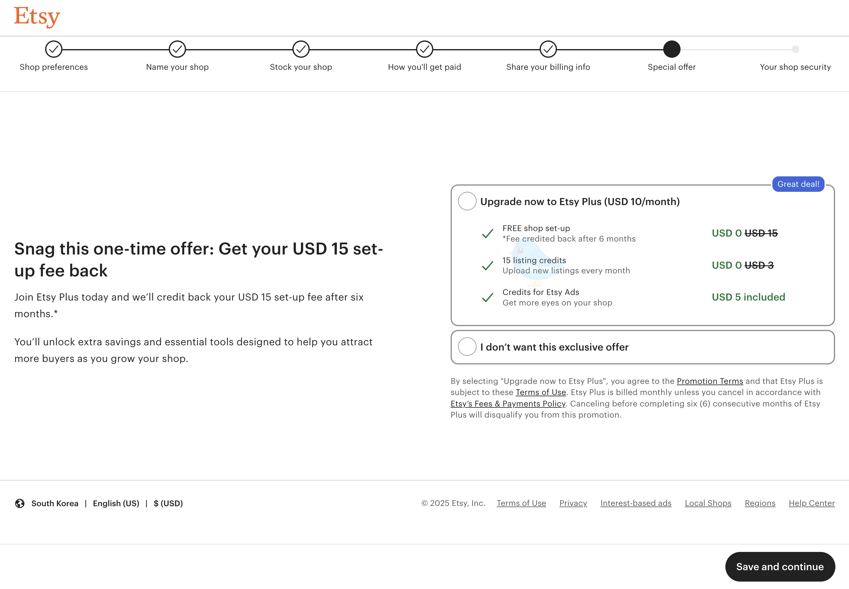 엣시샵 개설(Etsy Plus)