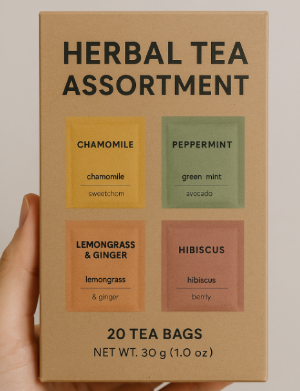 병원에서 유용한 병문안 선물, 무카페인 건강차, 티백세트