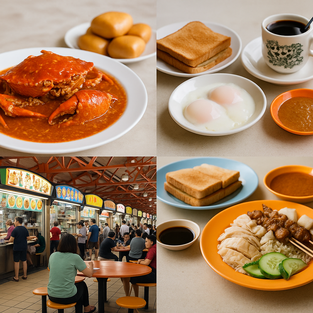 싱가포르 먹거리 투어] 칠리크랩&middot;카야 토스트&middot;호커 센터 완벽 가이드