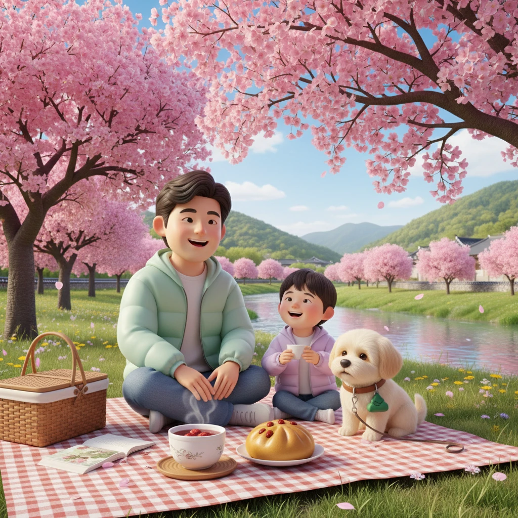 속리산 법주사 벚꽃 개화일 보은 시내..