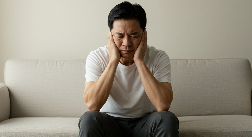 장 박동과 유사한 리듬을 가진 소리가 귀에서 들리는 증상