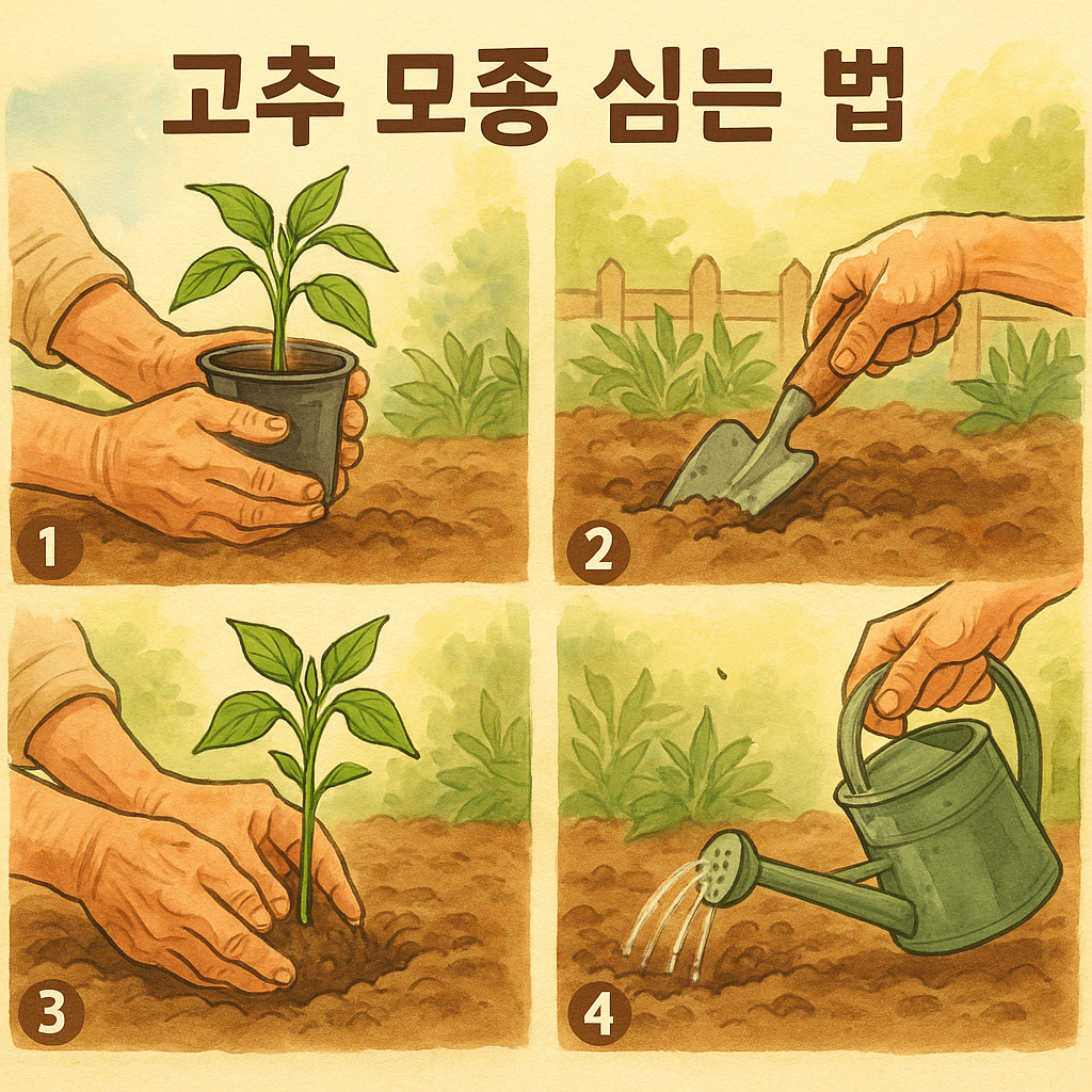 고추 모종 심는 순서
