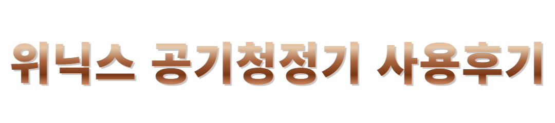 위닉스공기청정기 리뷰