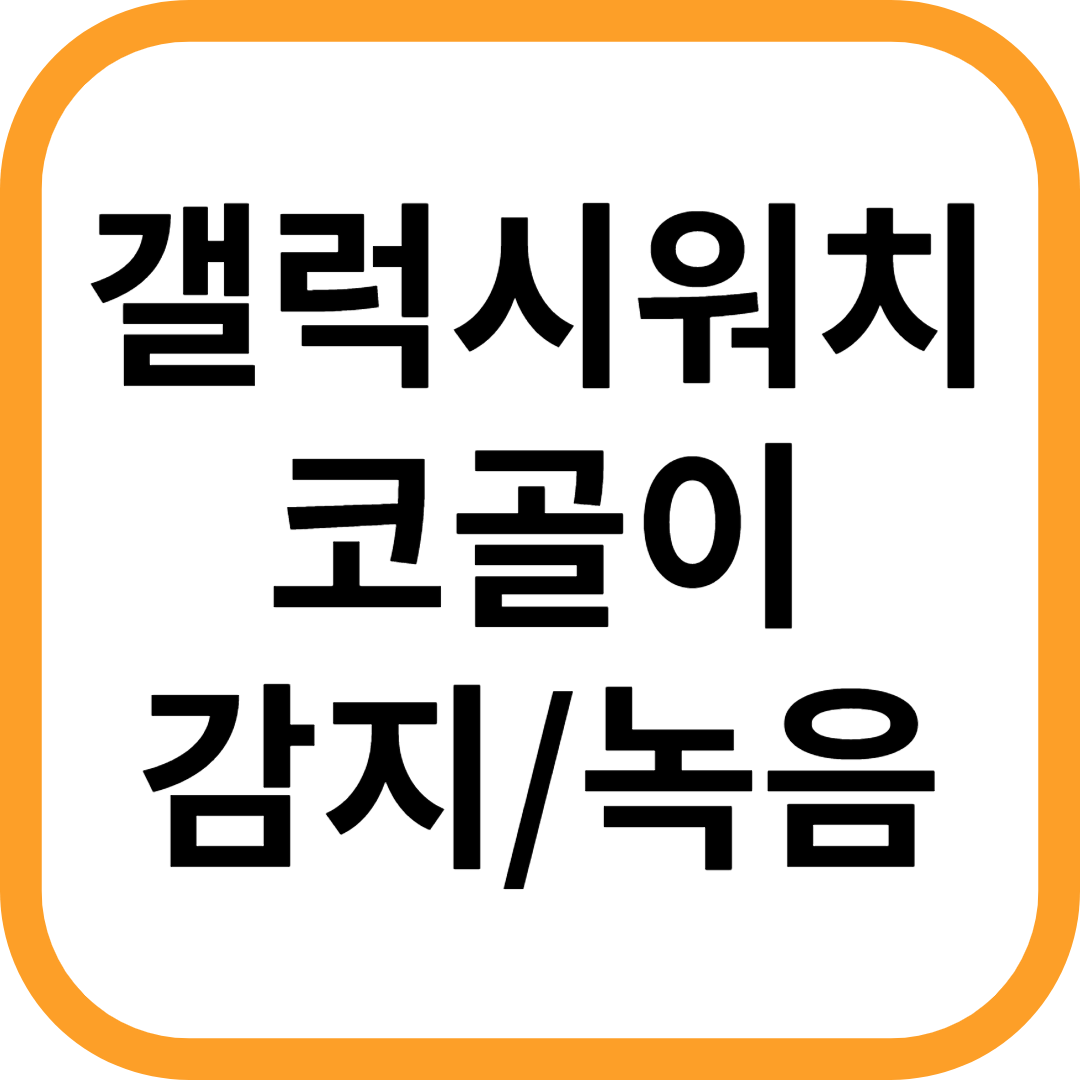 갤럭시워치 코골이 감지 및 녹음 기능
