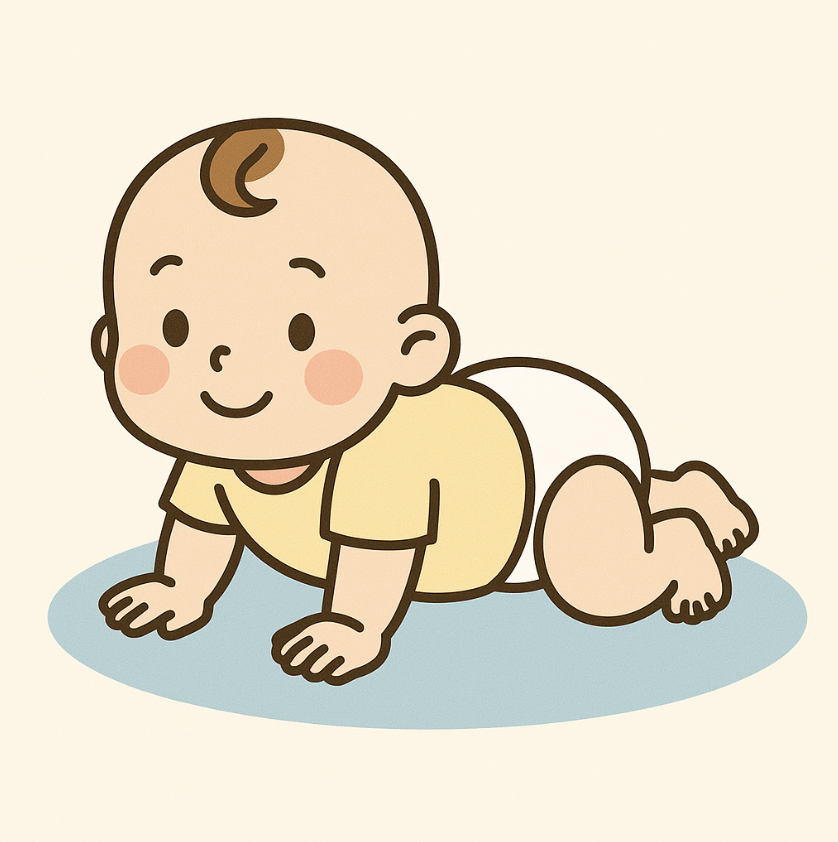 신생아 터미타임 자세 사진