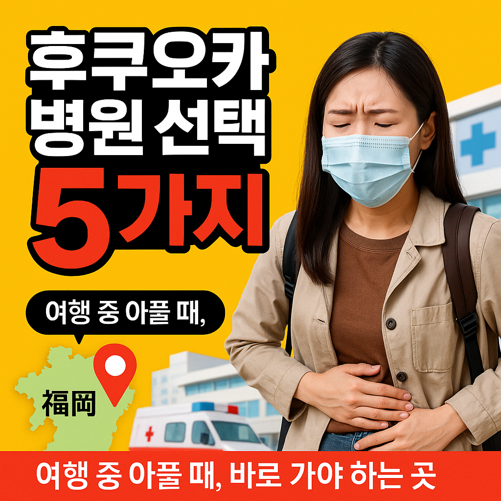 후쿠오카 병원 선택 기준 5가지 &mdash; 여행 중 아플 때 바로 가야 하는 곳은