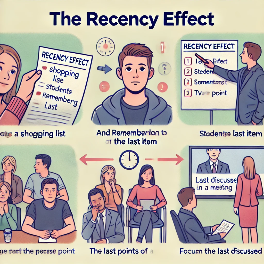 최신성 효과 (Recency Effect)와 그 예시: 최신성 효과의 예시