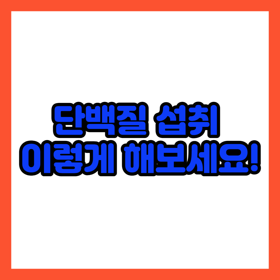 단백질섭취