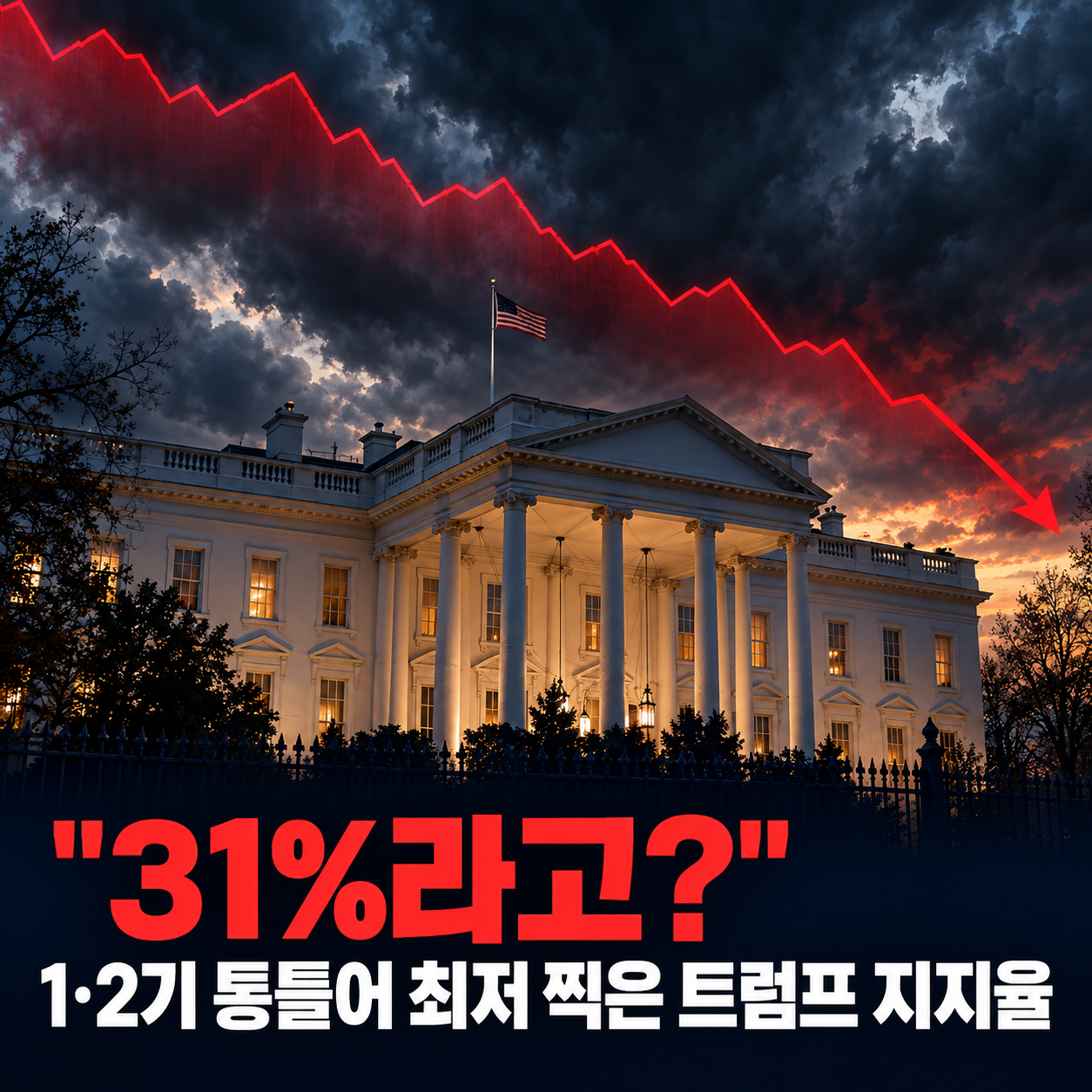 "31%라고?" 1·2기 통틀어 최저 찍은 트럼프 지지율