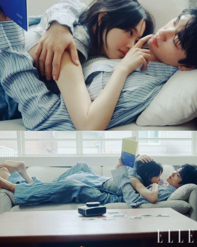 박보영박진영현커의심,미지의서울 화보,커플사진,양치컷,박보영 박진영 엘르,연예인 현실 커플