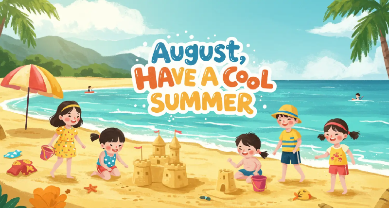 8월-바닷가-어린이들-노는-모습