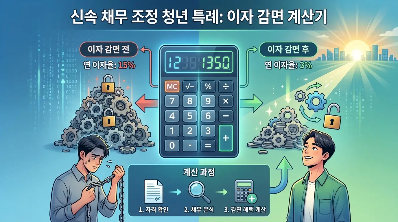 신속 채무 조정 청년 특례 이자 감면 계산