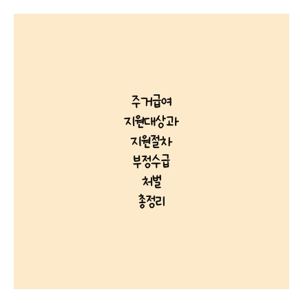 주거급여 지원대상과 지원절차 부정수급 처벌 총정리