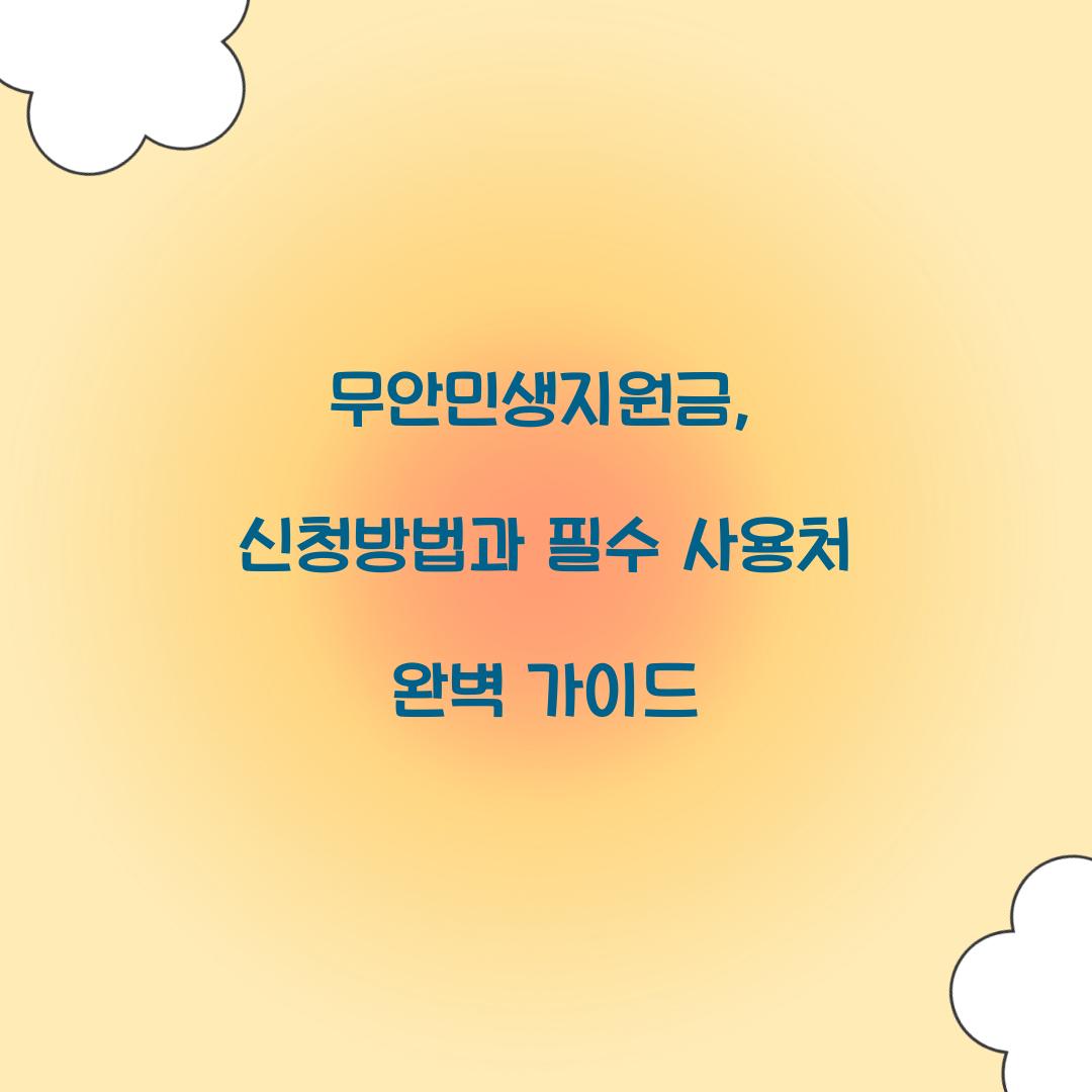 무안민생지원금